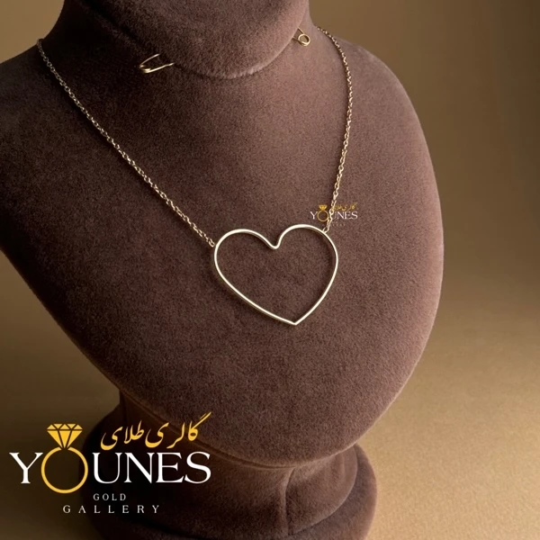 گردنبند قلب مفتولی طلا